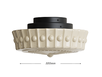 中古风吸顶灯 法式玻璃吸顶灯 奶油风卧室灯 玄关过道吸顶灯 洋房中古书房灯 复古阳台吸顶灯