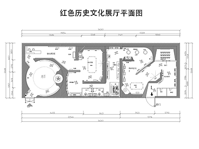 文化展厅 红色历史文化展厅 党建展厅 施工图