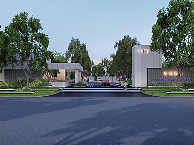 现代简约办公园区景观 办公园区景观 厂区改造提升 厂区门头改造 滨河小花园提升 办公园区花园