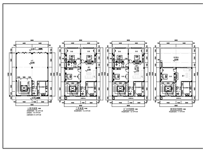 现代住宅楼建筑 乡镇街道私宅方案 施工图