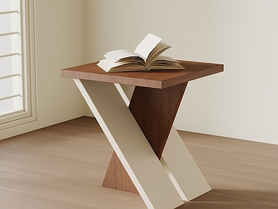 现代简约边几 中古风床头柜