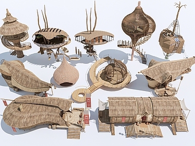 生态仿生建筑树屋 现代树屋 小木屋