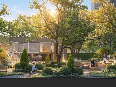 现代自然风儿童游乐空间