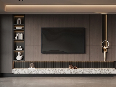 现代意式电视背景墙
