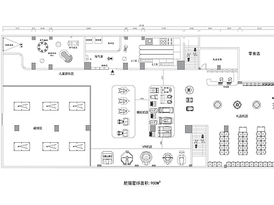 现代电玩城 电玩城 儿童乐园 施工图