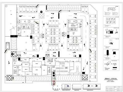 现代停车场 地下停车场平面图 施工图