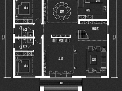 别墅 农村三层自建房 别墅 施工图