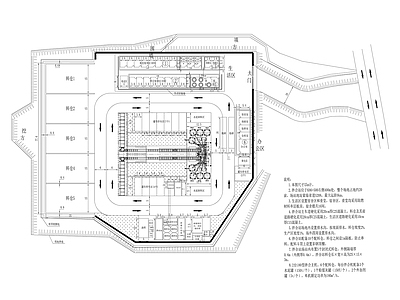 现代其他建筑 拌合站平面图 施工图