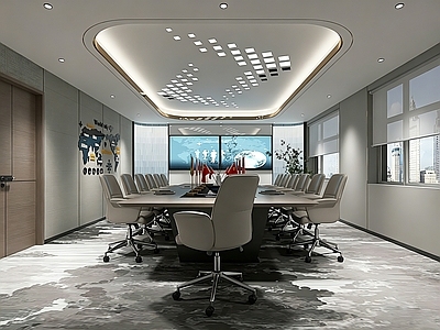 现代简约会议室 会议室 现代 国际会议室 多功能室 接待室