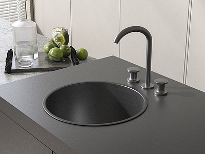 极简水槽 水槽  圆形水槽单槽 厨房台下吧台水槽 西厨迷你小洗菜盆  不锈钢水池岛台