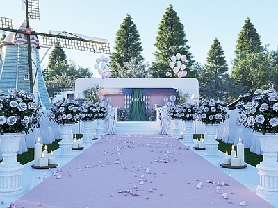 欧式美陈 婚礼场景 草坪婚礼