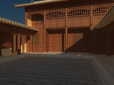 新中式四合院 院子