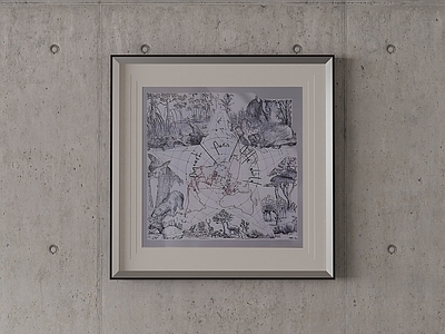 极简挂画 挂画 金属画框