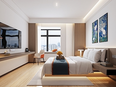 现代简约酒店客房