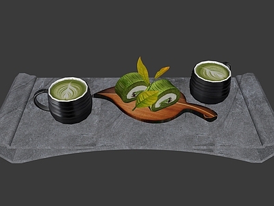 日式禅意茶具 甜品糕点 茶杯 托盘 饮料