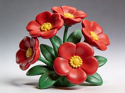现代花艺 花朵 雕塑 摆件 美陈 AI渲染