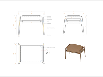 现代轻奢家具图库 妆凳 妆台 凳子 施工图