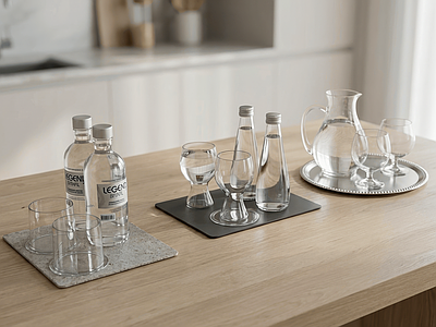 现代餐具 水杯 水壶 餐桌摆件 玻璃杯