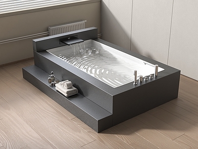 极简浴缸 现代浴池 浴缸