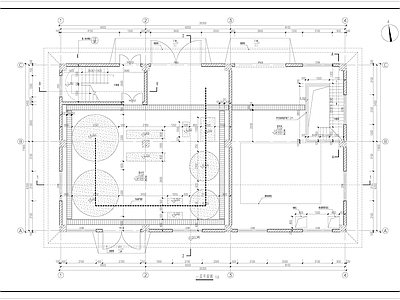 现代其他建筑 脱水机房 平立剖 施工图