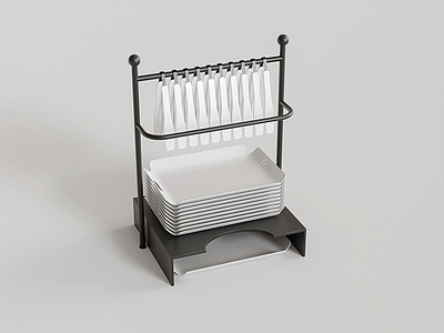 甜品面包店面包盘夹台 托盘餐盘夹 面包店面包柜 复古面包柜 厨房用品