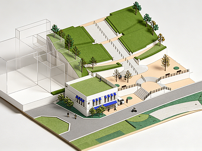 现代主义简模规划 规划 景观建筑 艺术建筑