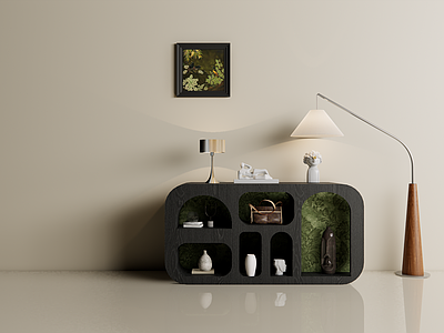 现代简约博古架 法式风博古架 法式风装饰柜