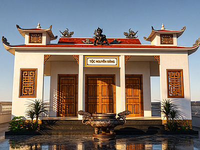 新中式寺庙建筑 古刹 古建筑寺庙 庙宇