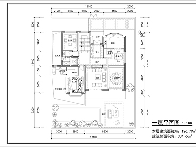 现代别墅建筑 3F 独栋 别墅 平面图 施工图