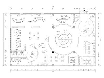 文化展厅 艺术展厅平面图 施工图