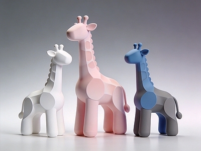 极简主义摆件 长颈鹿 抽象 雕塑 摆件 美陈
