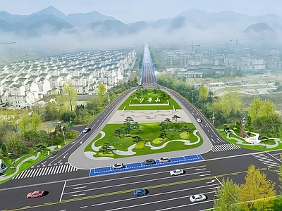 新中式景观景观公园 公园入口 方案设计