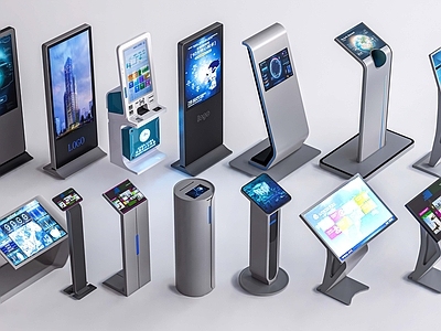 现代简约展示用品 现代查询机  一体机 挂号机 排号机 叫号机