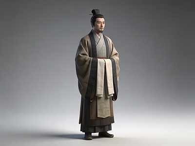 新中式虚拟人物 人物 雕塑 美陈 古装 唐代
