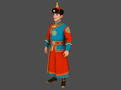 新中式虚拟人物 蒙古族服装人物
