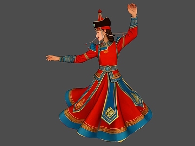 民族风女人 蒙古族服装人物
