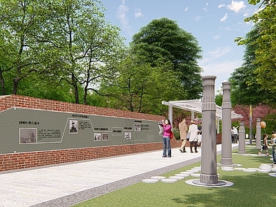 现代主义景墙 皇姑屯事变景墙 民国风景墙 公园小品