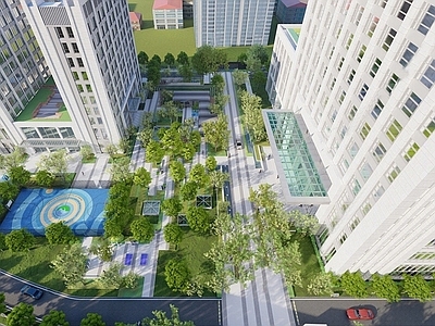 现代主义办公园区景观 现代办公景观  办公楼写字楼 办公园区