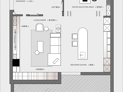 现代意式其他商业空间 木作定制专卖店 木作展厅 定制商场店 门店平面方案 木作定制门店 施工图