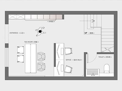 现代意式工作室 木作工作室 木作定制工作室 木作定制门店 定制工作室 门店平面方案 施工图