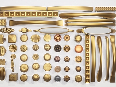 复古轻奢门把手 圆形拉手 门把手 衣柜门拉手 抽屉拉手 金属复古门把手