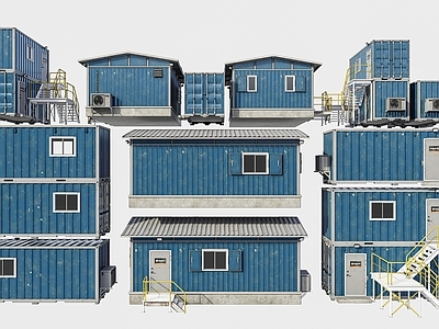 集装箱模块化建筑厂房 工地板房 建筑工地移动建筑 工地临时建筑 板房临时建筑 临时卫生间