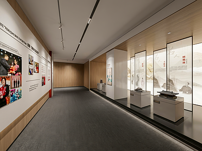 现代简约企业文化展厅 现代党建历史展厅