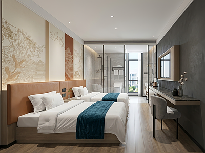 新中式酒店客房 新中式酒店客房