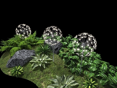 现代景观庭院小品 现代草坪灯 地灯 蒲公英草坪灯 庭院灯 特色艺术灯光