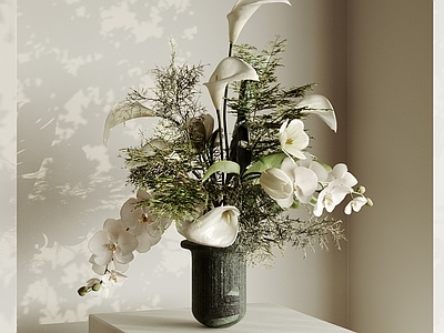 现代花艺 花艺摆件 鲜花花卉 艺术插花 绿植摆件 陶罐花瓶