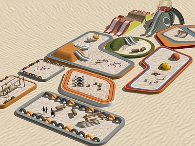 现代主义儿童游乐空间 儿童沙滩游乐场 儿童游乐园