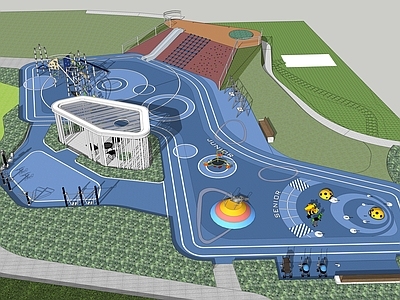 现代儿童游乐空间 小区儿童活动场地 儿童游乐设施 景观活动设施 儿童游乐场 全龄活动场地