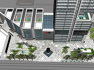 现代商业综合体景观 商业景观 广场景观