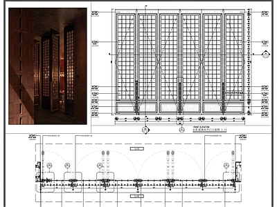 玻璃门节点 包厢长虹玻璃门 双开玻璃门 门立面 门大样图 施工图